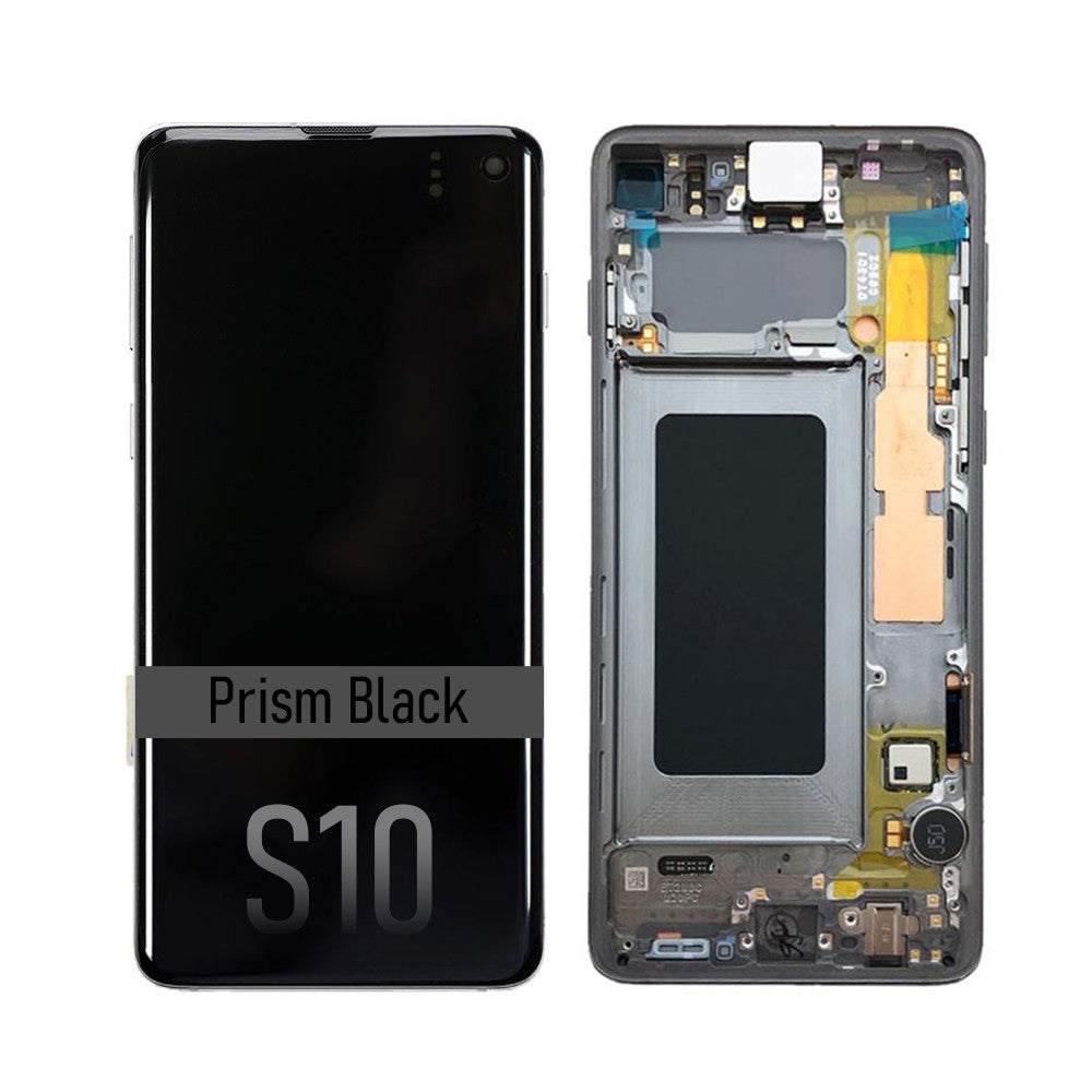 Samsung Galaxy S10 G973F OLED Screen Replacement Digitizer GH82-18850A/18835A/18860A (Gold)-Prism Black Samsung Galaxy S10 G973F OLED Screen Replacement Digitizer GH82-18850A/18835A/18860A (Gold)-Prism Black